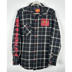 Logic COADM Tour 2019 Bobby Boy Quilted‎ Wool Flannel Shirt Jacket Men’s M FLAWS